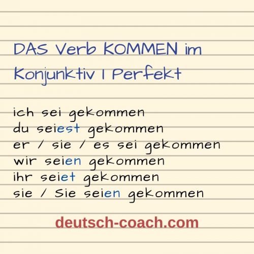 Der Konjunktiv I - Bildung und Zeitformen - Deutsch-Coach.com